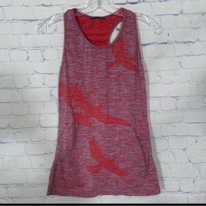 Oiselle Flyte Wings Out Seamless Racerback Tank Top Pink Womens Size Small